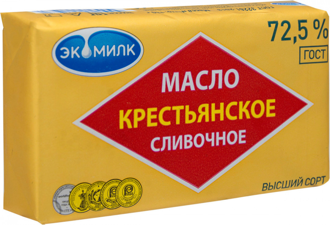 Масло сливочное крестьянское 72.5 180г
